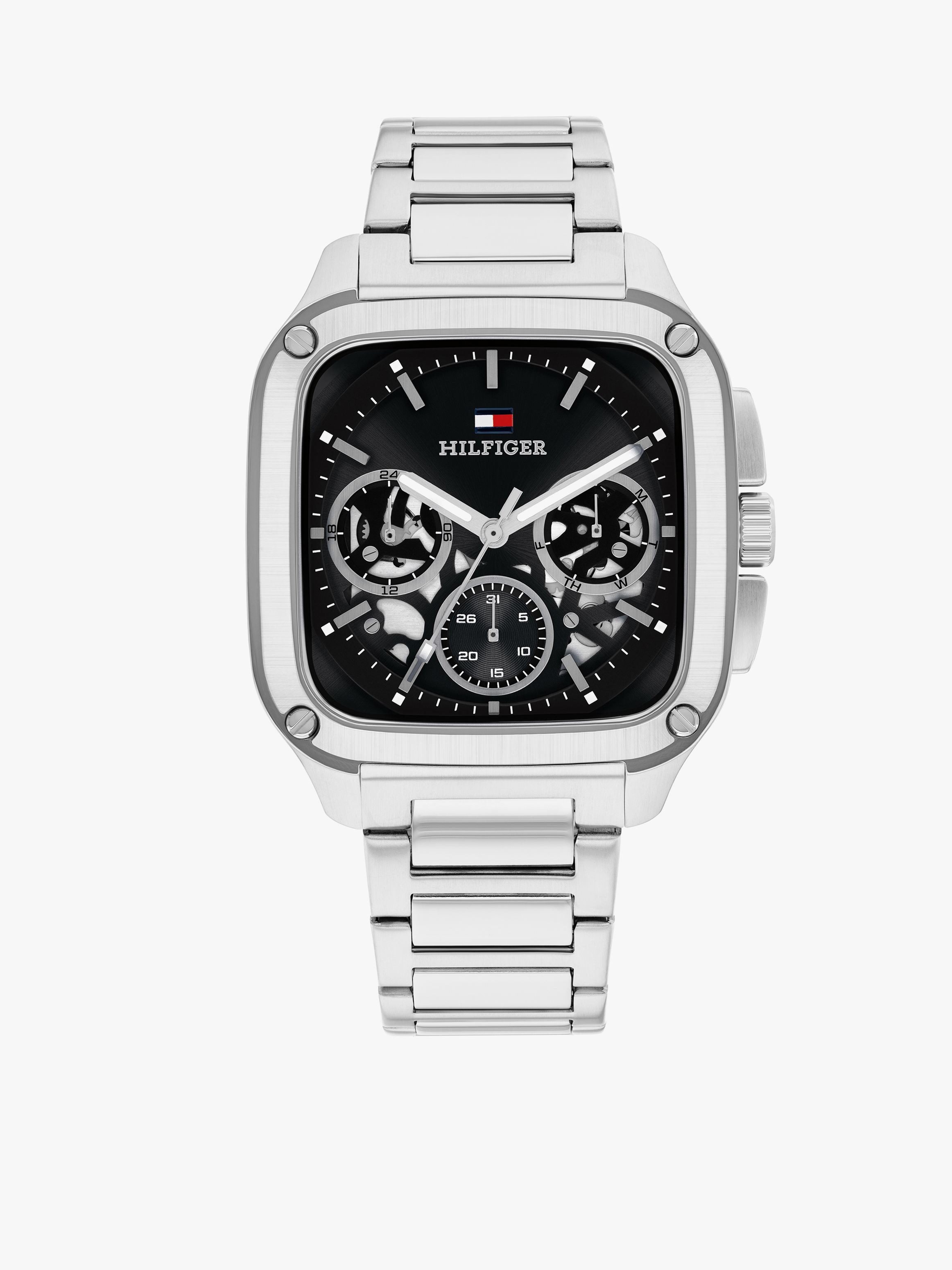 Tommy Hilfiger Black Herald Skeleton Men’s 39mm Watch — Black