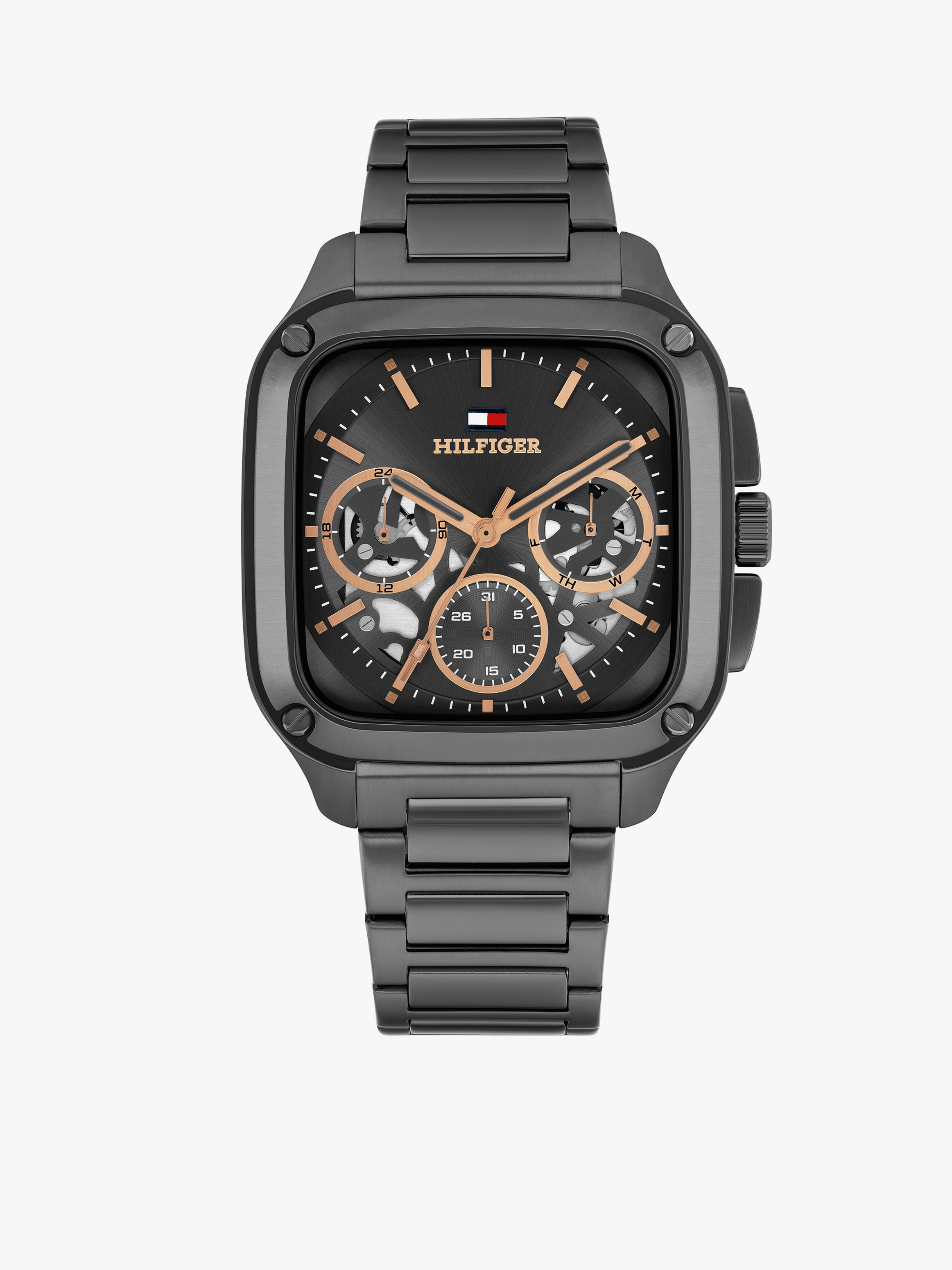Tommy Hilfiger Grey Herald Skeleton Men’s 39mm Watch — GREY