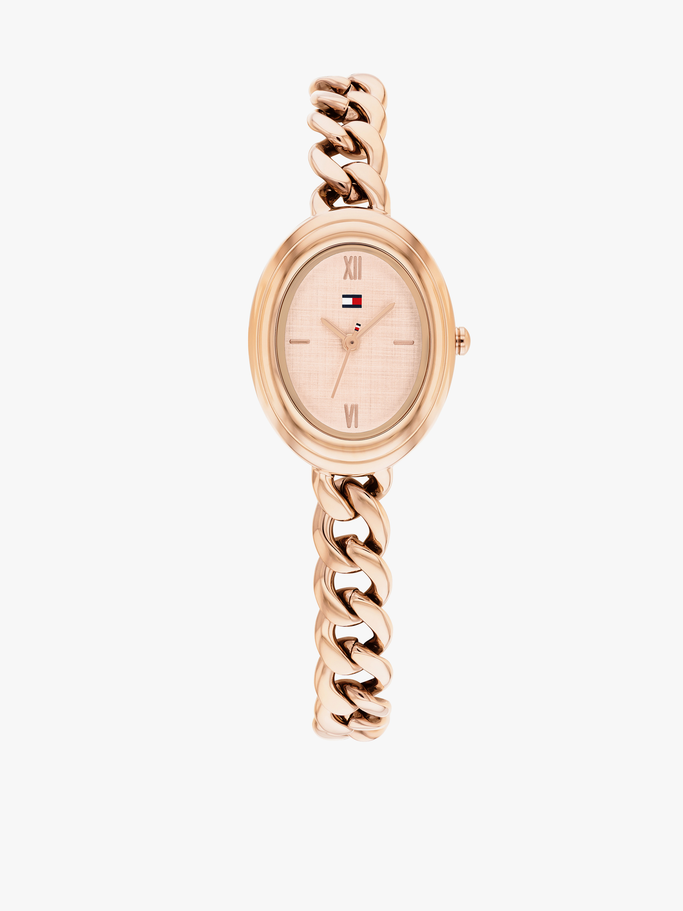 Tommy Hilfiger Carnation Gold Demi Oval Women’s 21.5mm Watch — Rose Gold