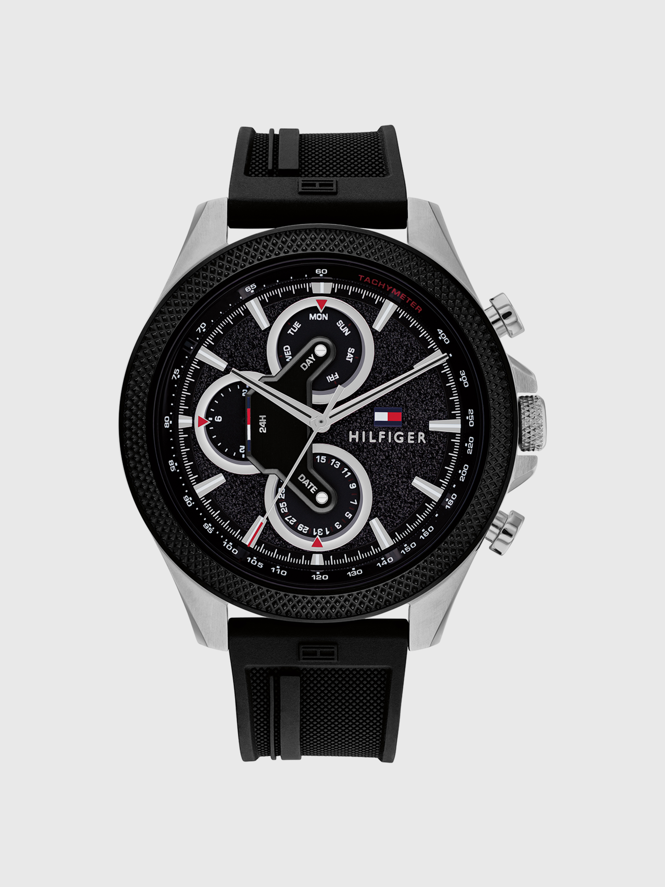 Clark Black Silicone Mens Watch