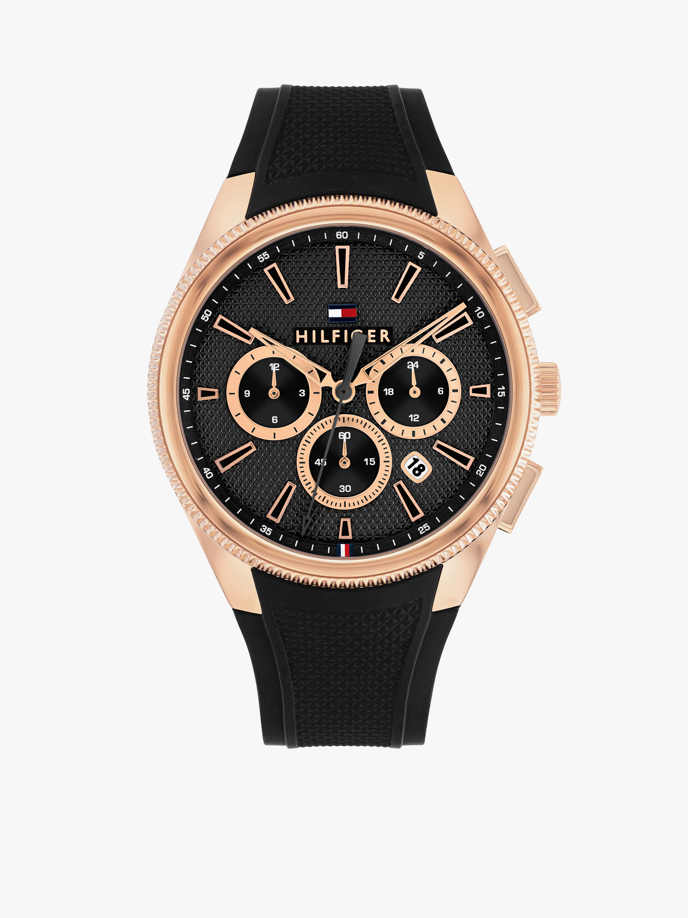 Tommy Hilfiger Black Sam Men’s 43mm Watch — Black