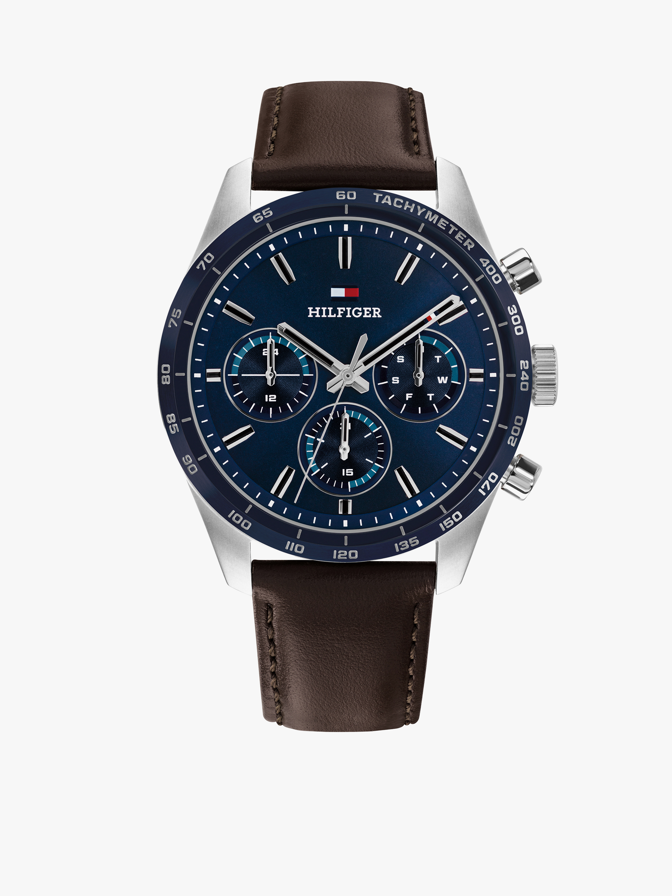 Tommy Hilfiger Men's Hampton 42mm Stainless Steel Watch — Blue