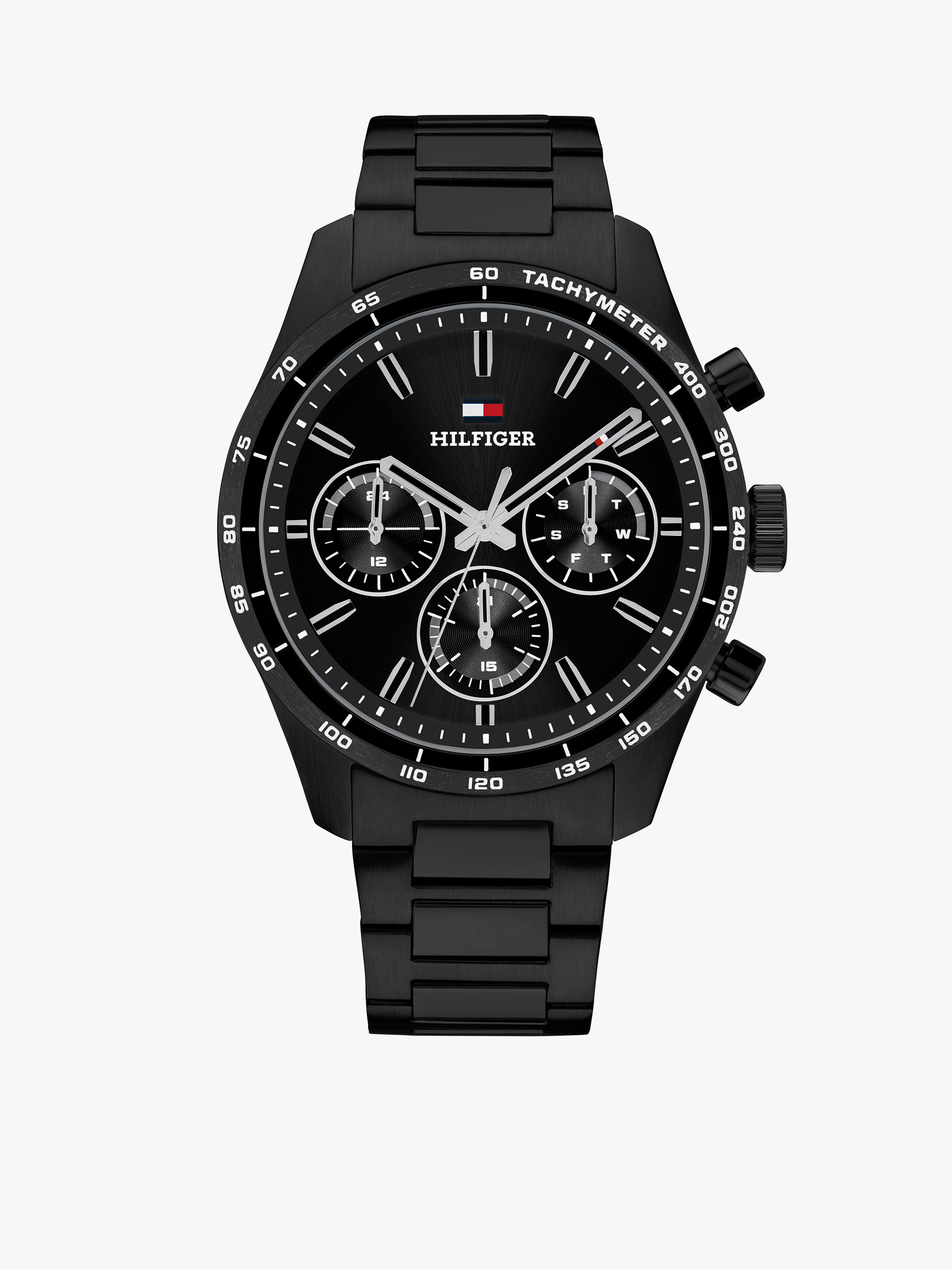 Tommy Hilfiger Men's Hampton 42mm Black IP Watch — Black