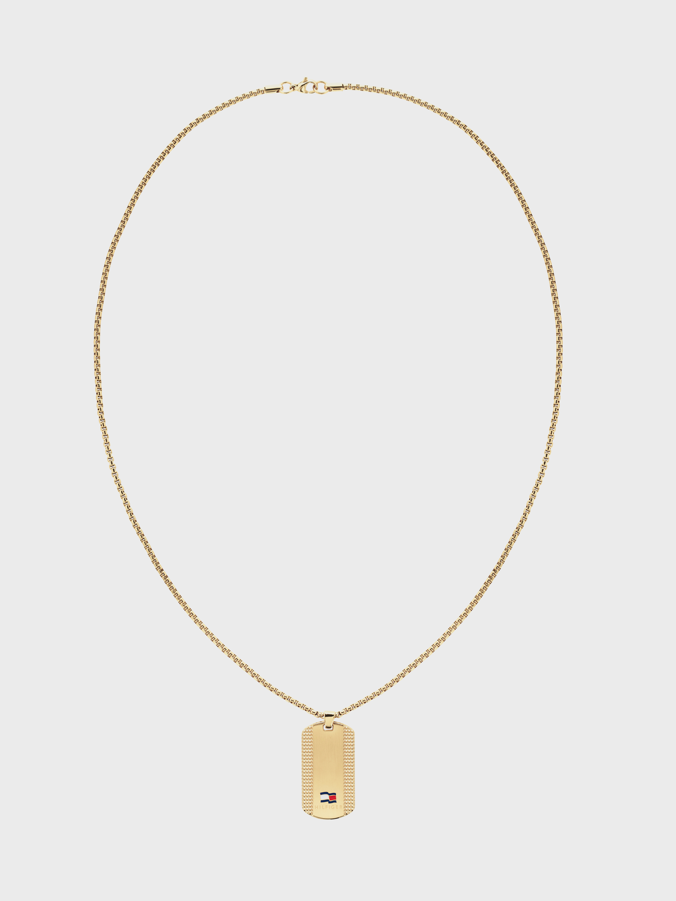 Gold-Plated Dog Tag Necklace