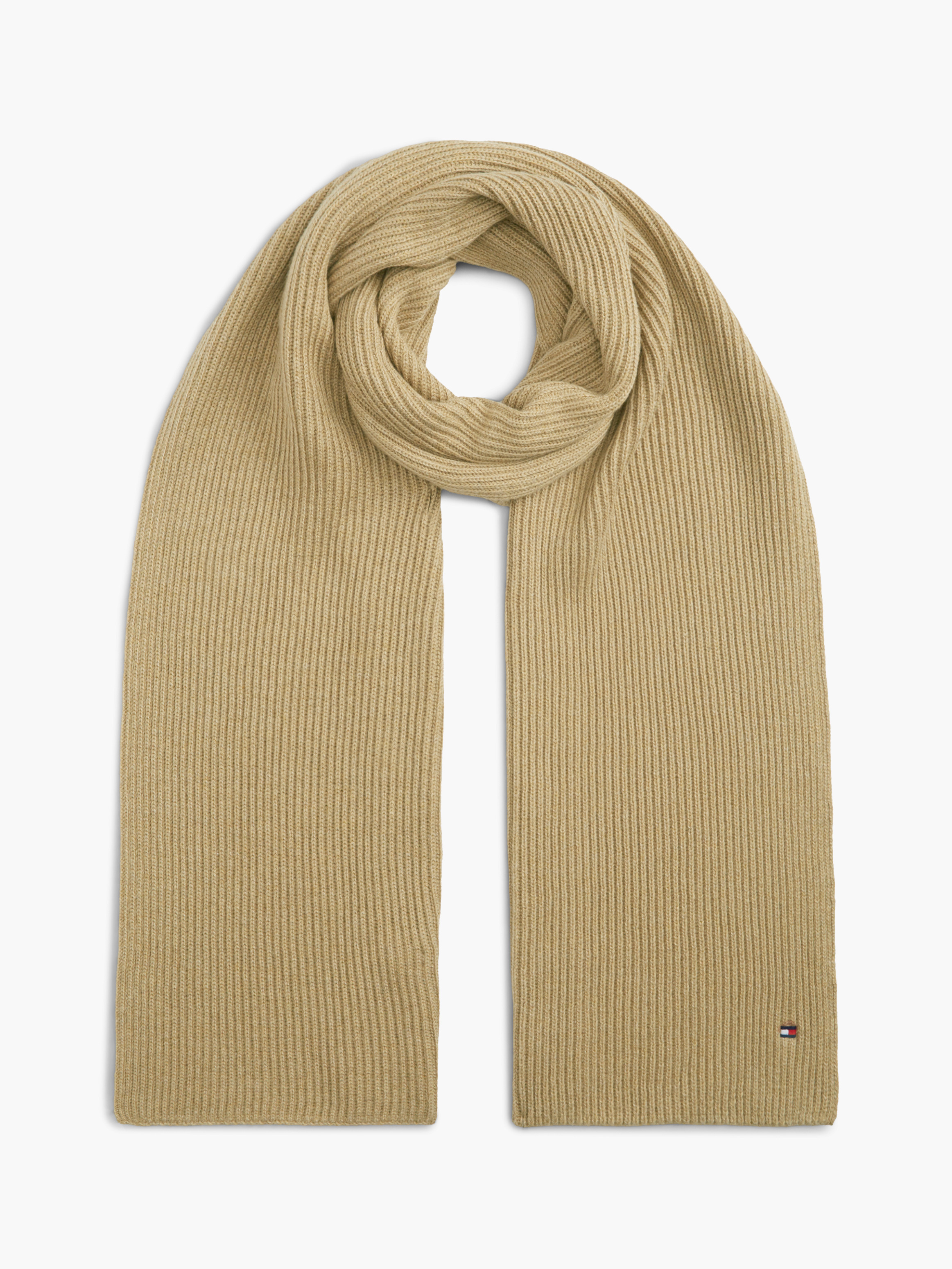 Hilfiger Flag Scarf With Cashmere — Beige