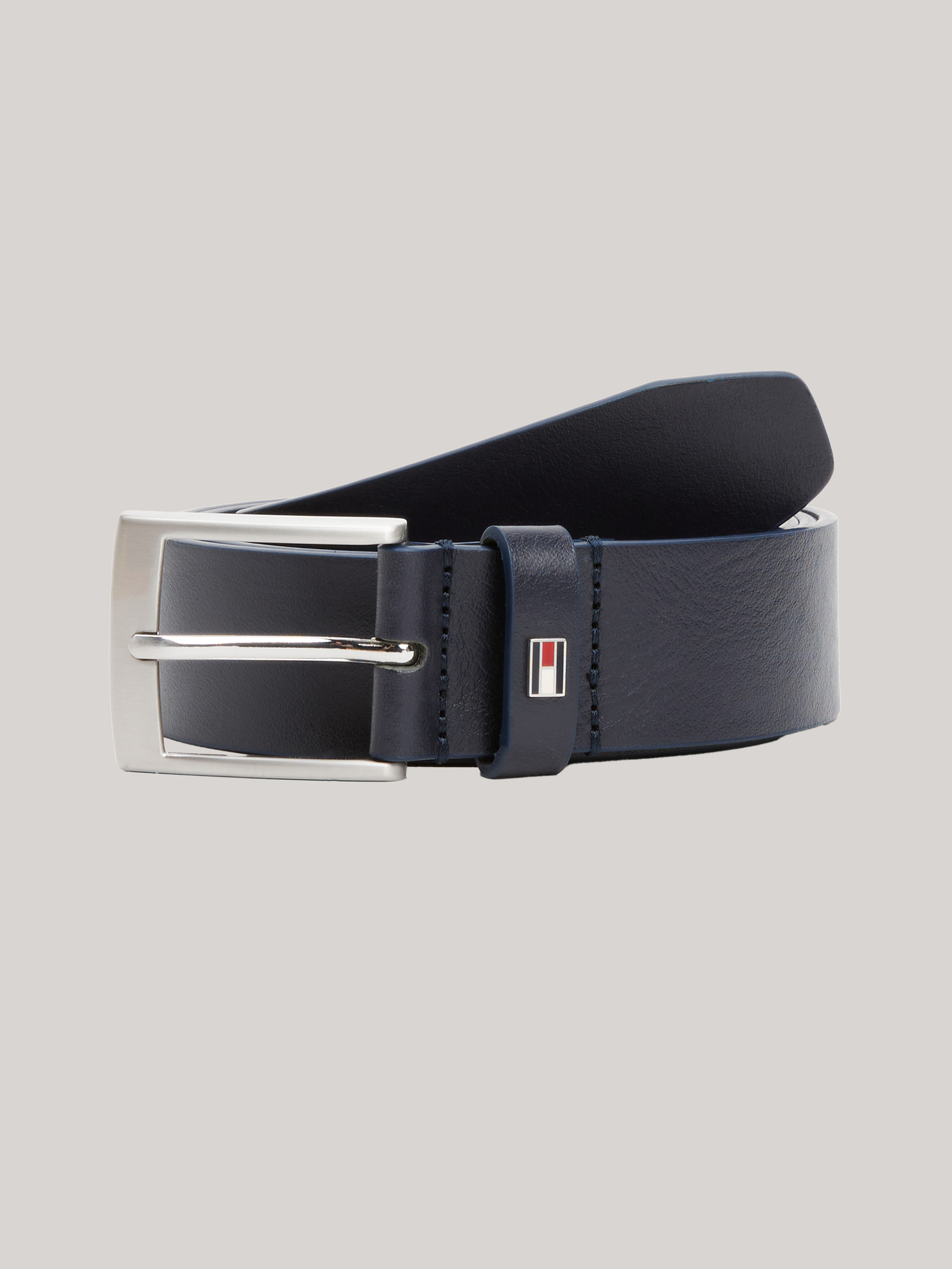 Square Buckle Leather Belt
