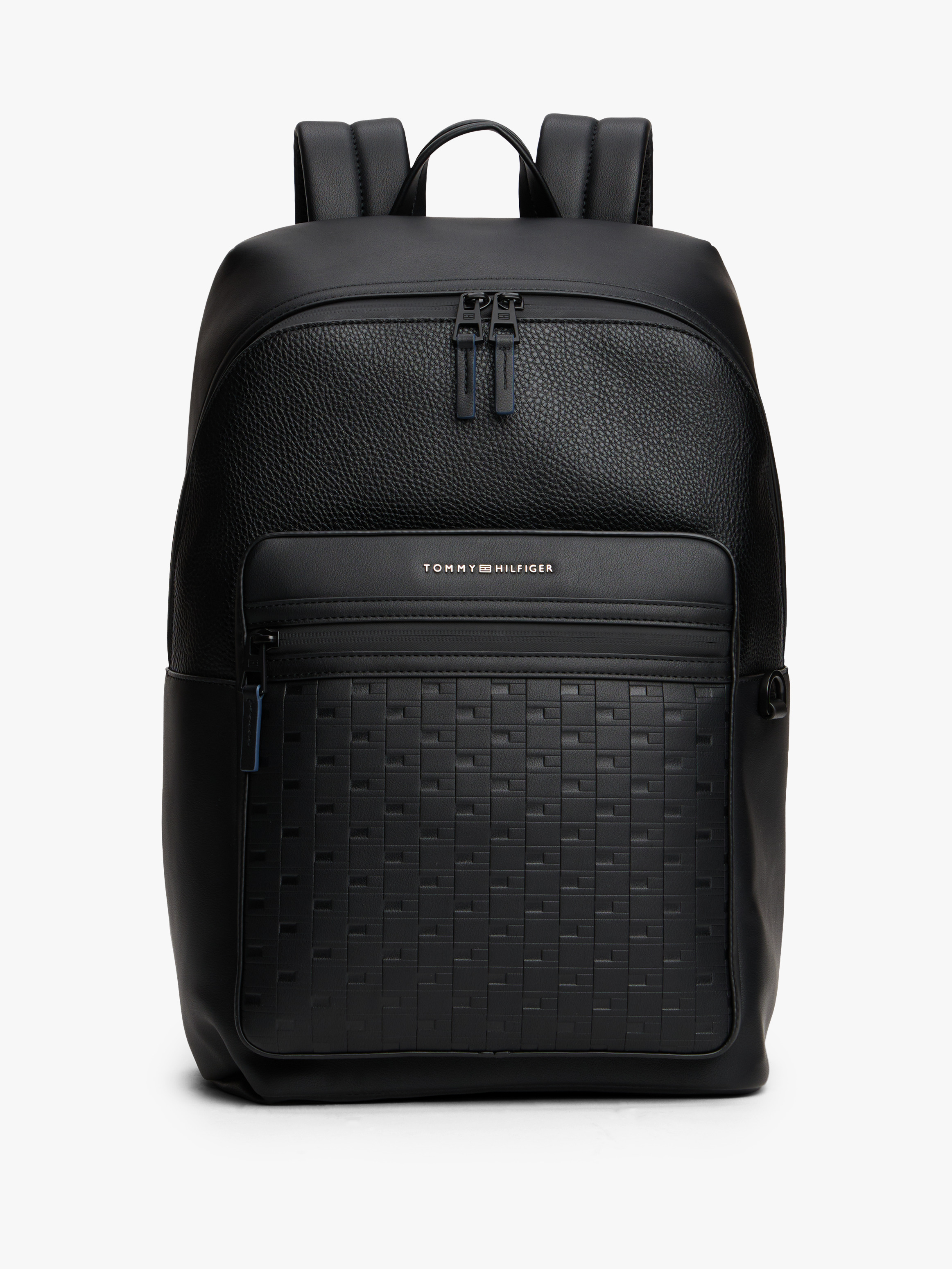 Modern Repeat Flag Mixed Texture Backpack