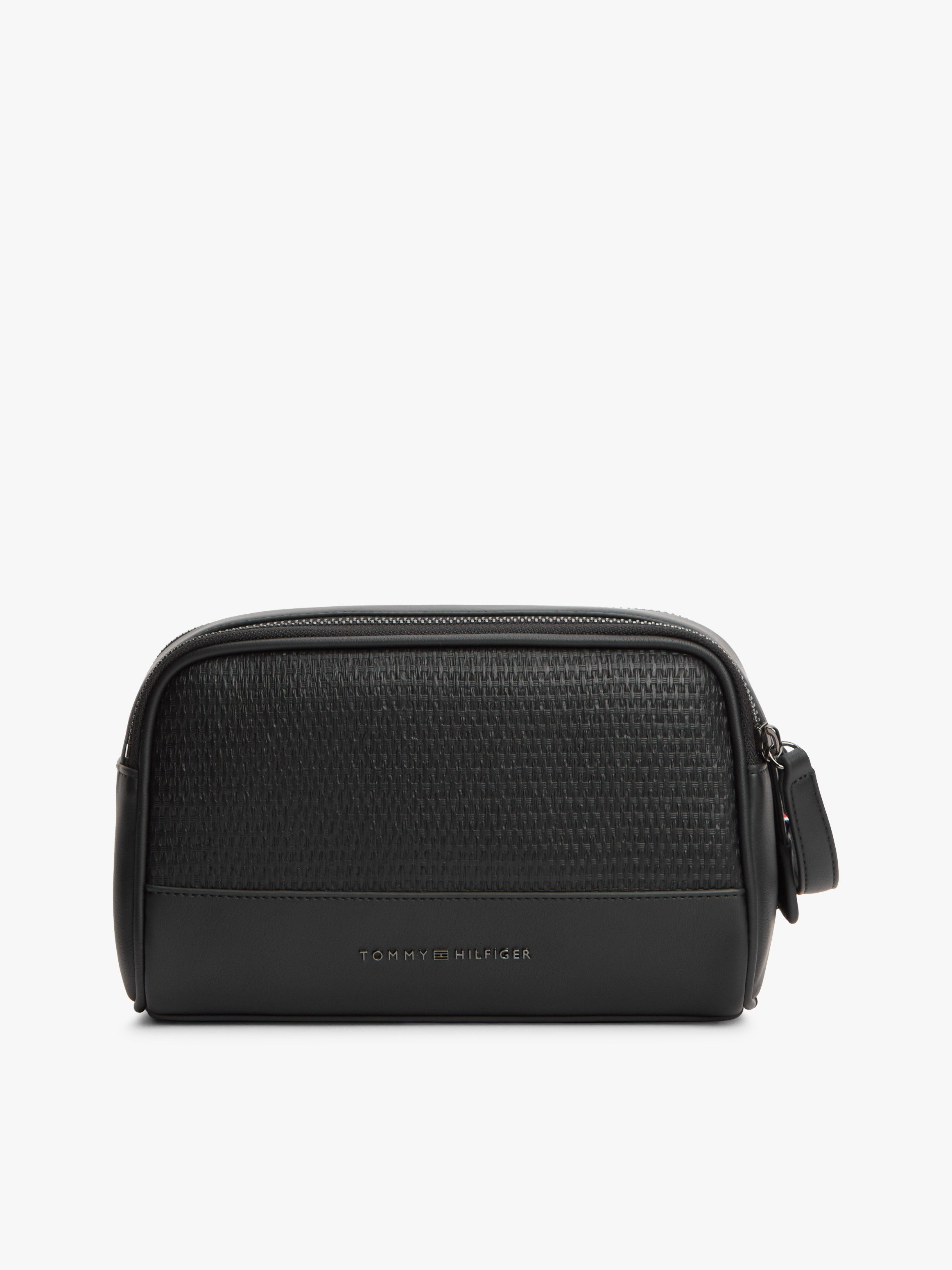 Metal Logo Woven Washbag