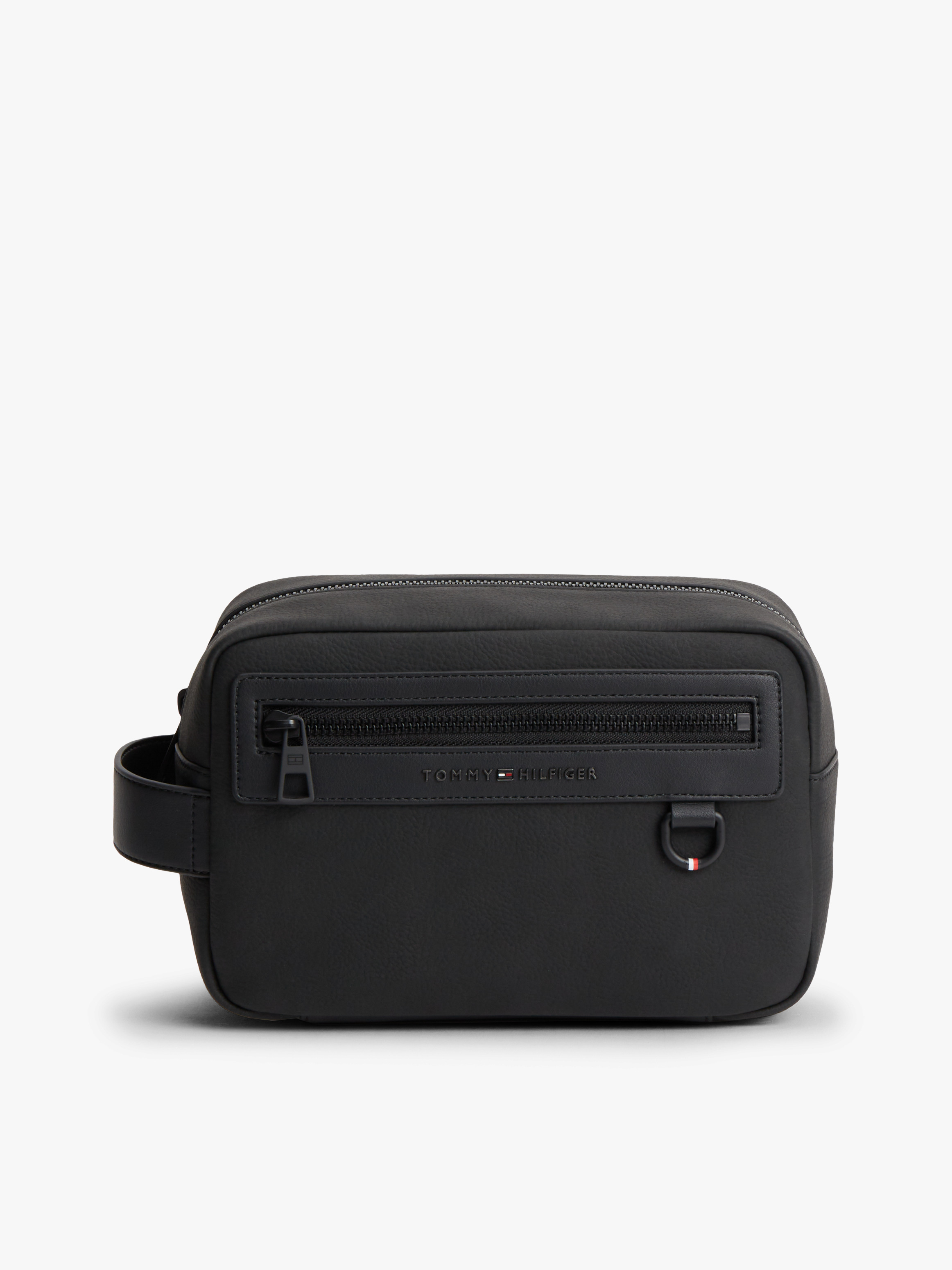 Metal Logo Washbag — Black