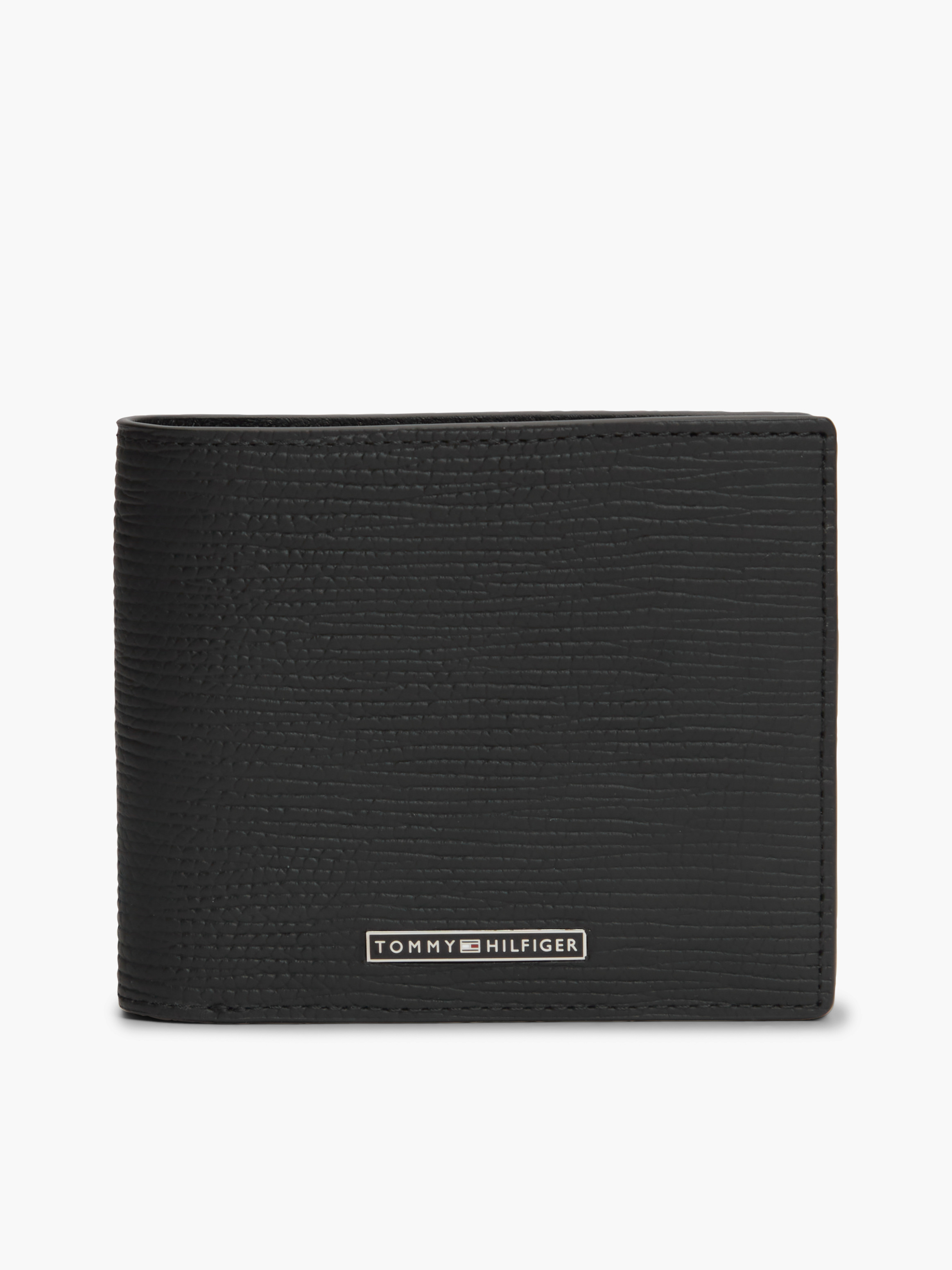 TH Business Leather Bifold Card And Coin Wallet — BLACK