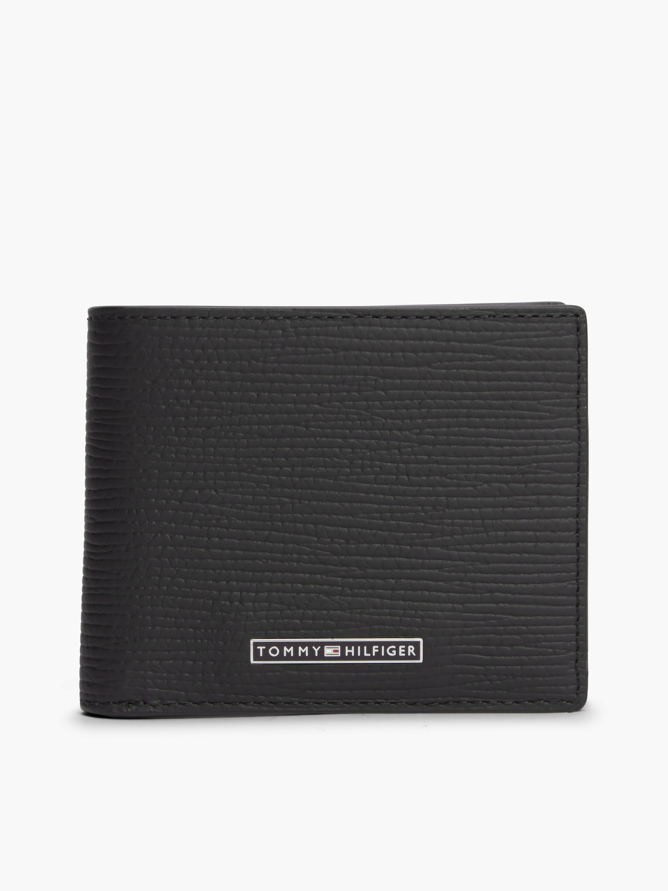 TH Business Leather Bifold Credit Card Wallet — Black