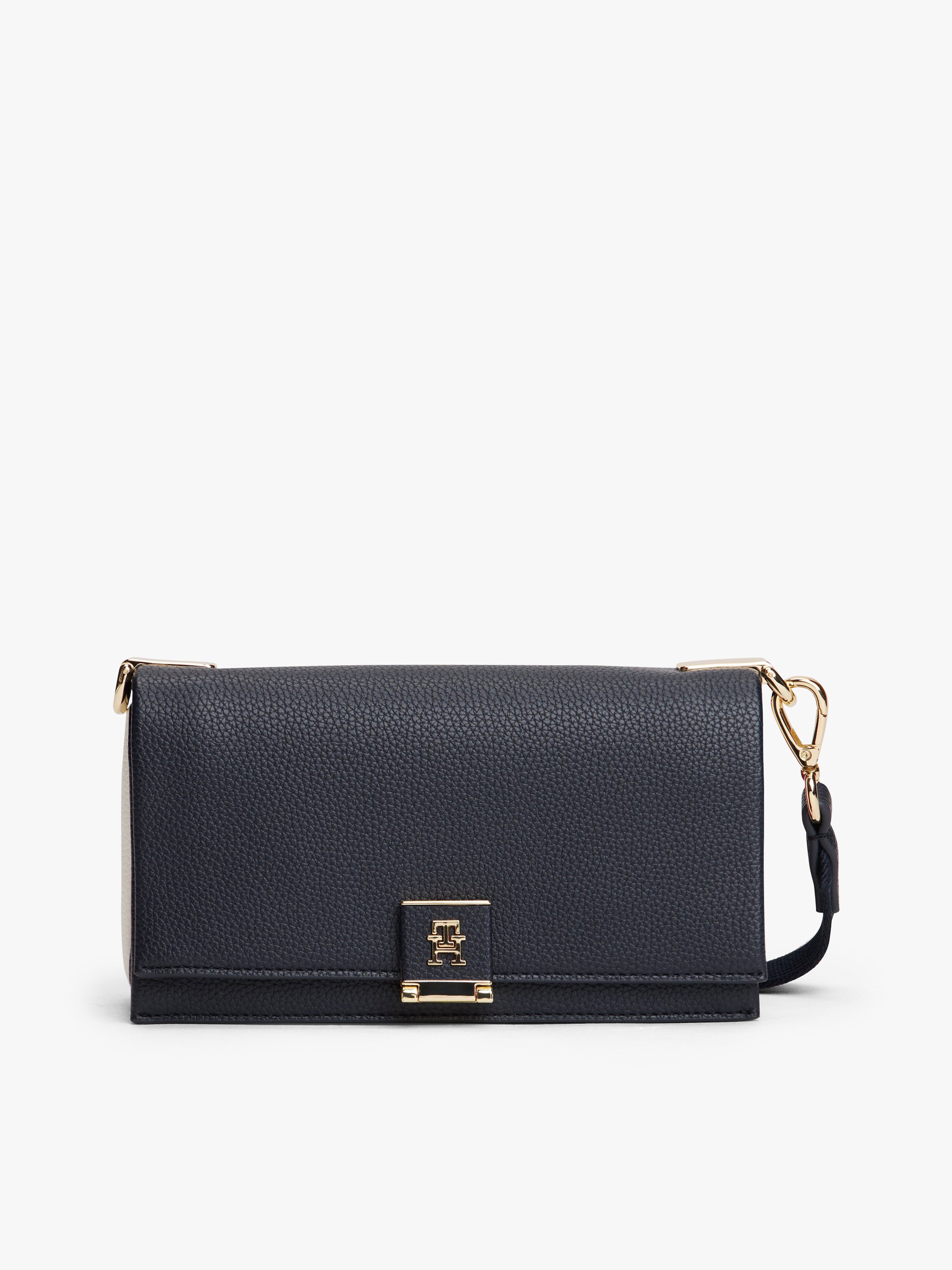 TH Monogram Pebble Grain Crossbody Bag