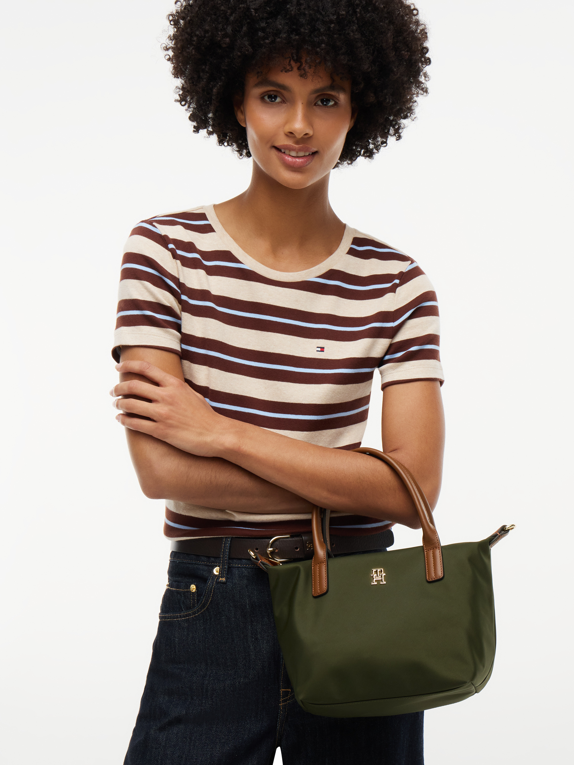 Webbing Crossbody Tote Bag