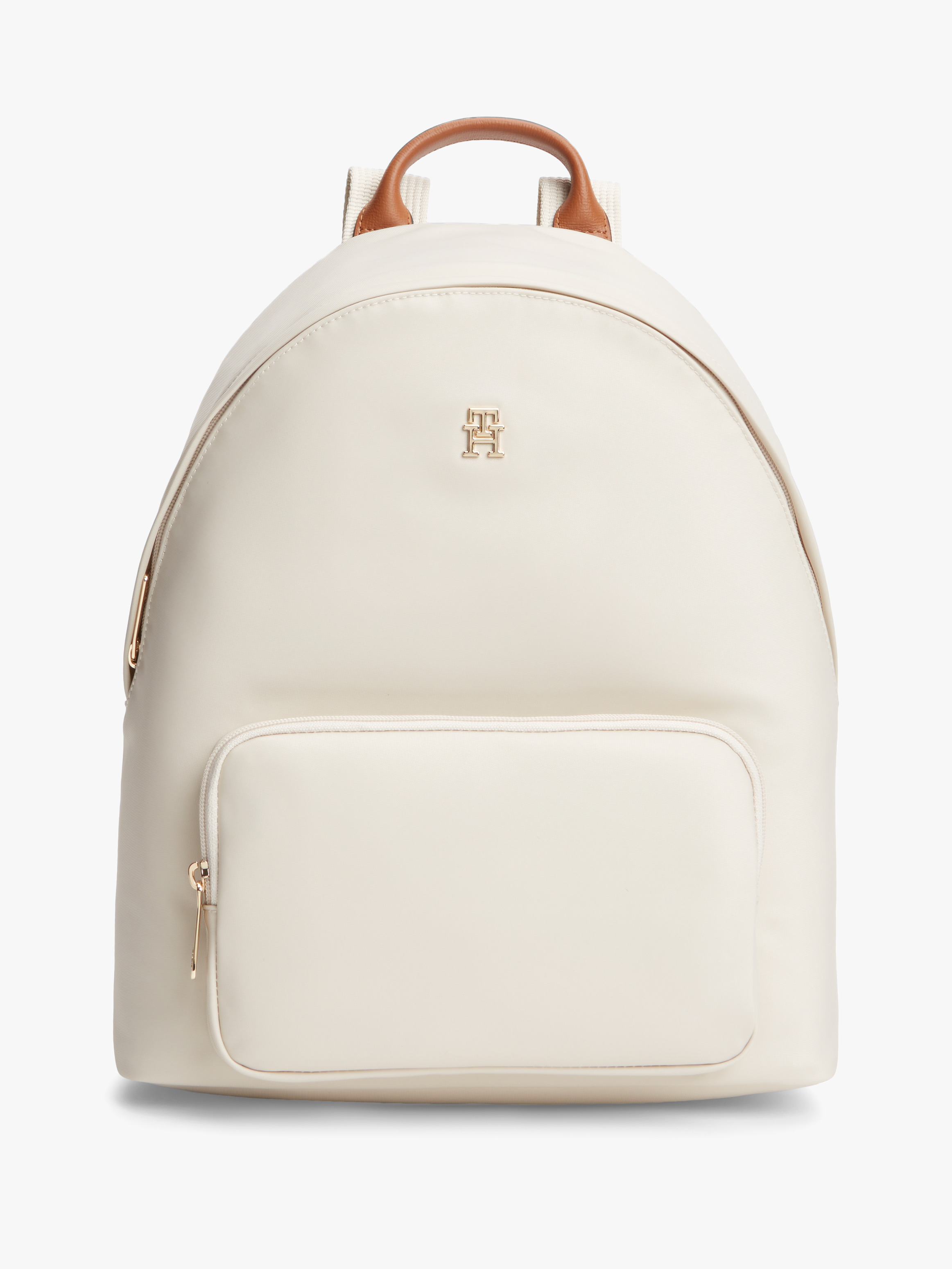 TH Monogram Dome Backpack — Cream