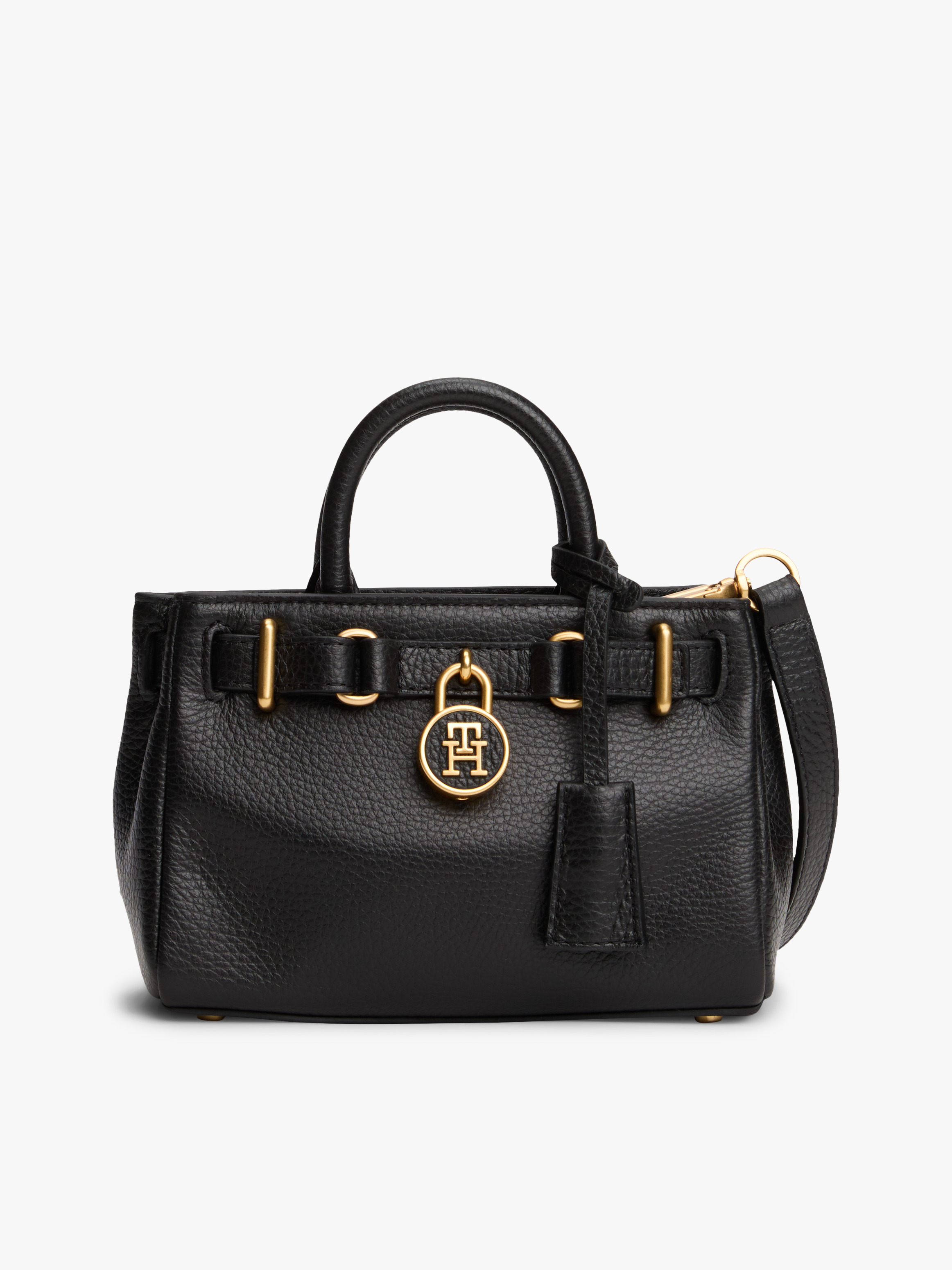 The American Icon Leather Micro Tote Bag — Black