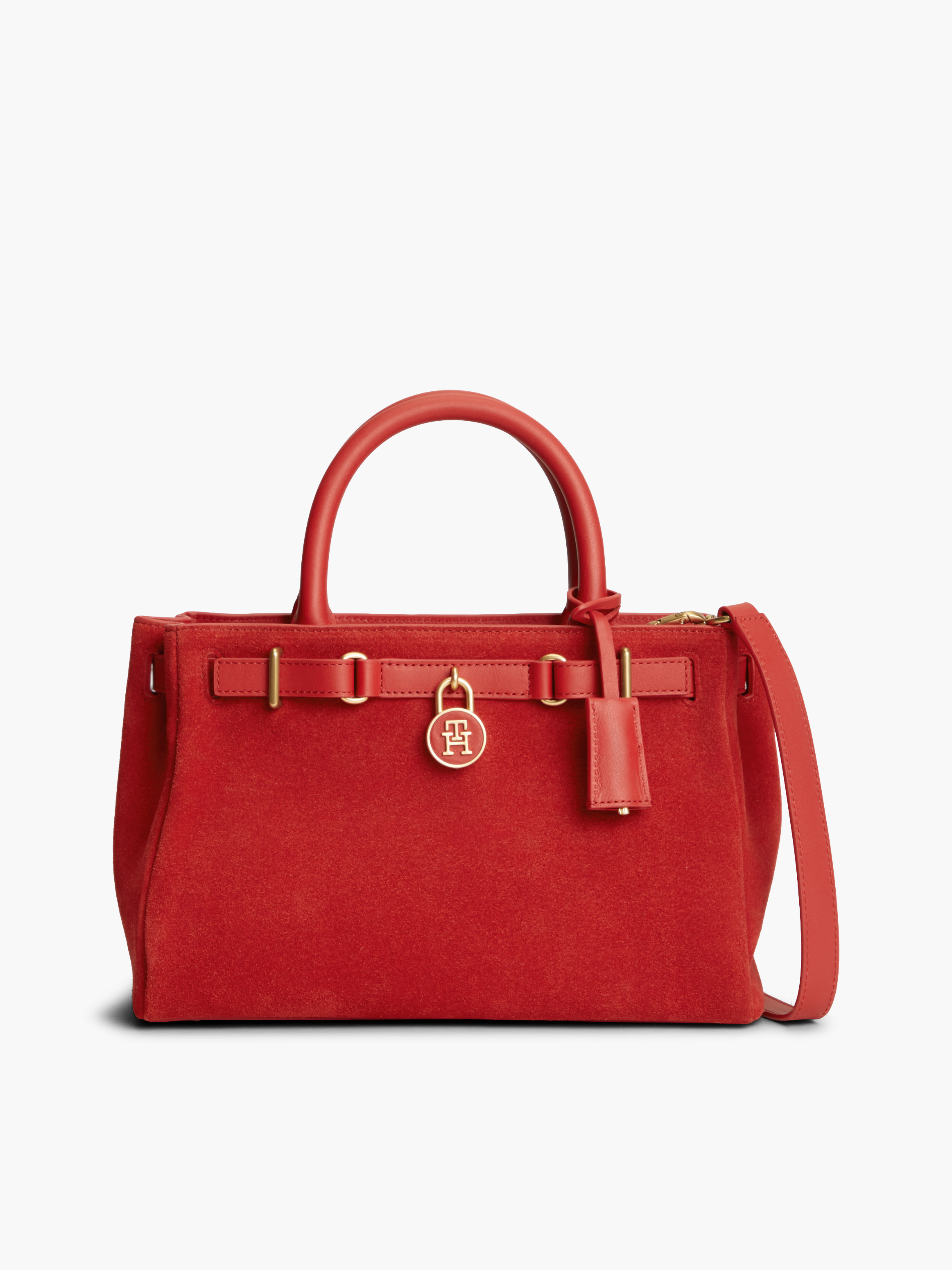 The American Icon Suede Tote Bag — RED