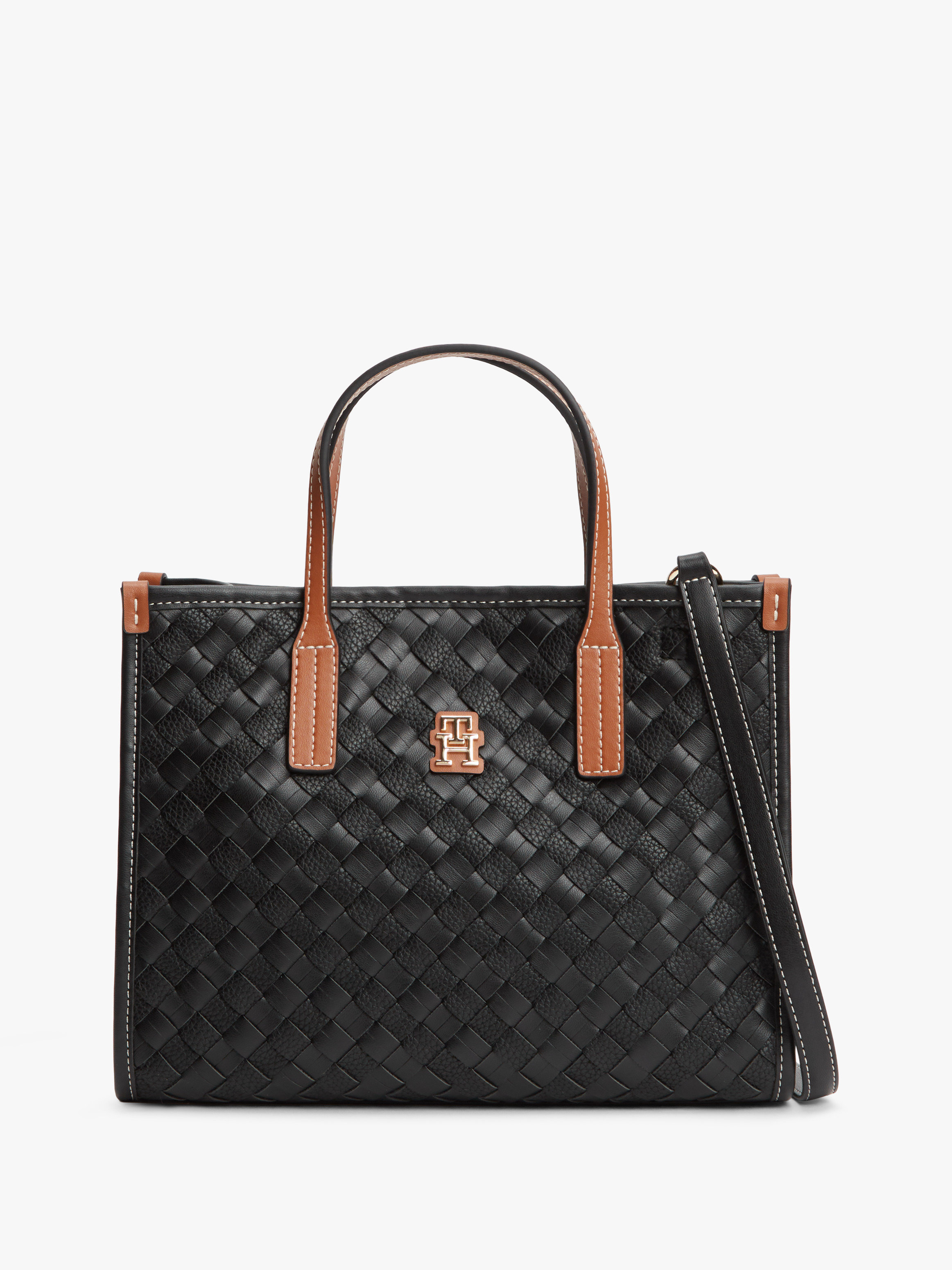 City Woven Crossbody Tote Bag