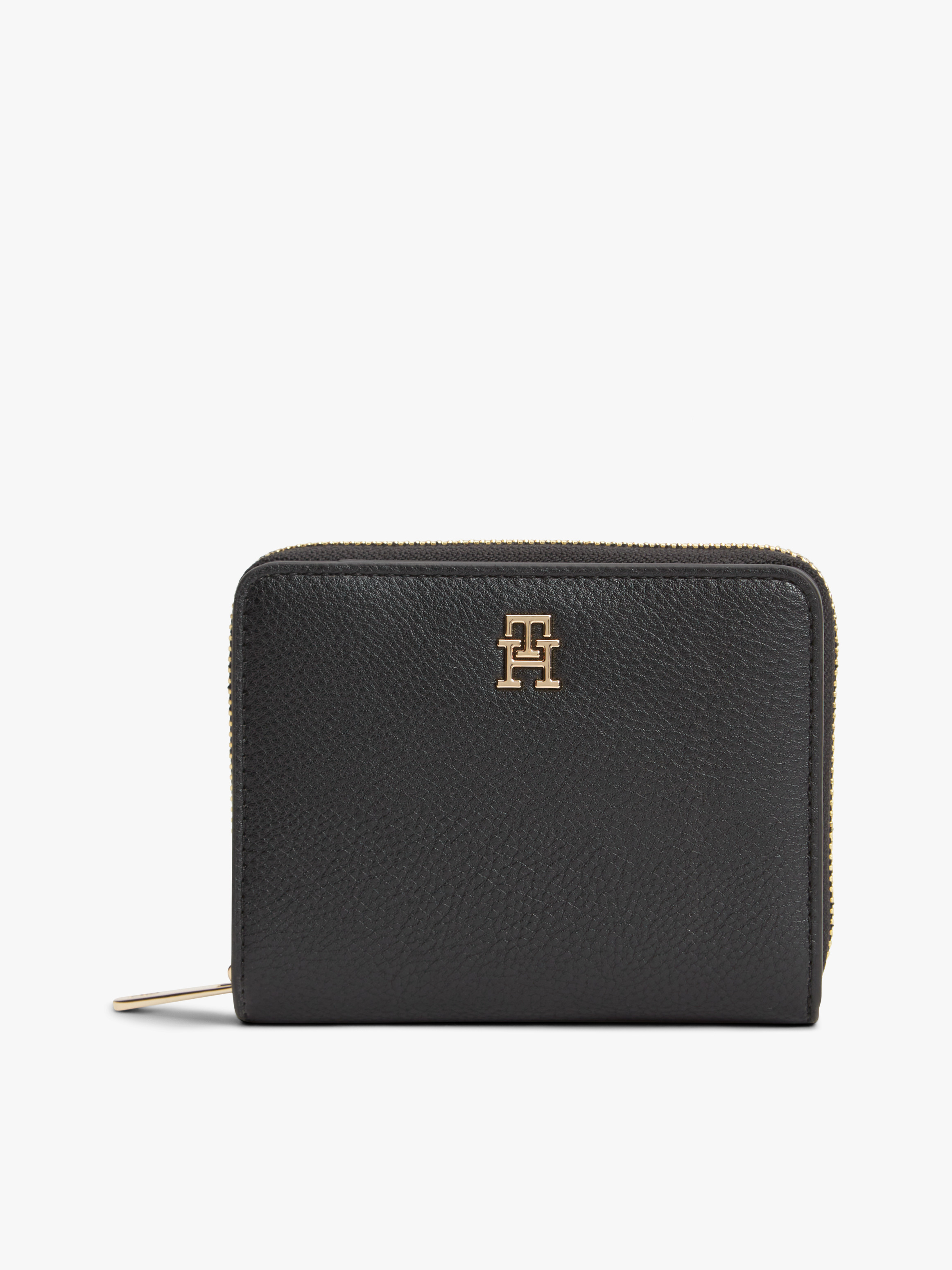 Hilfiger Icon Zip-Around Flap Wallet — Black