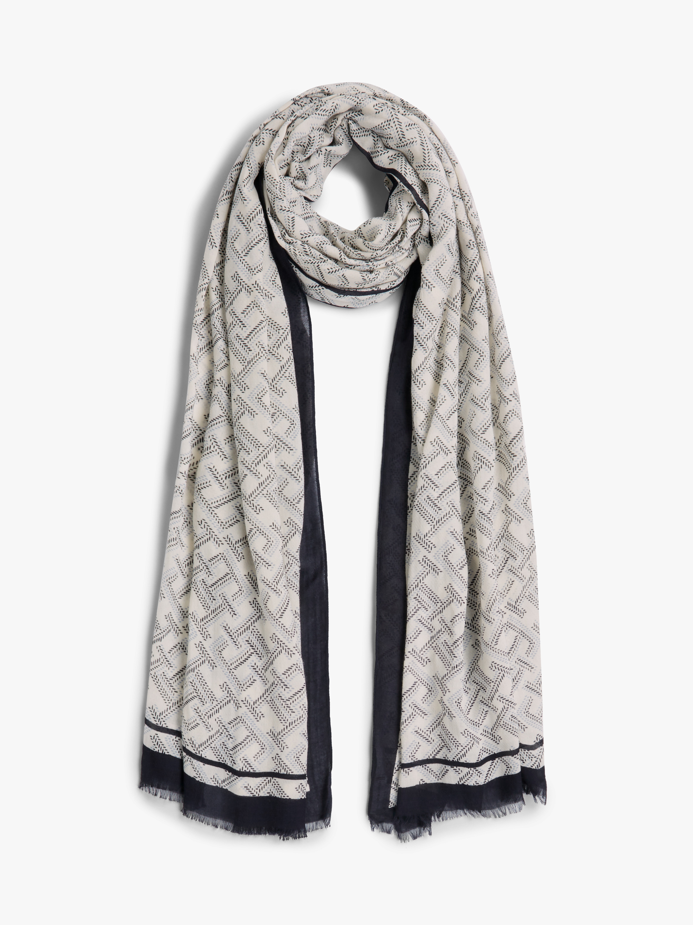TH Monogram Scarf — Blue