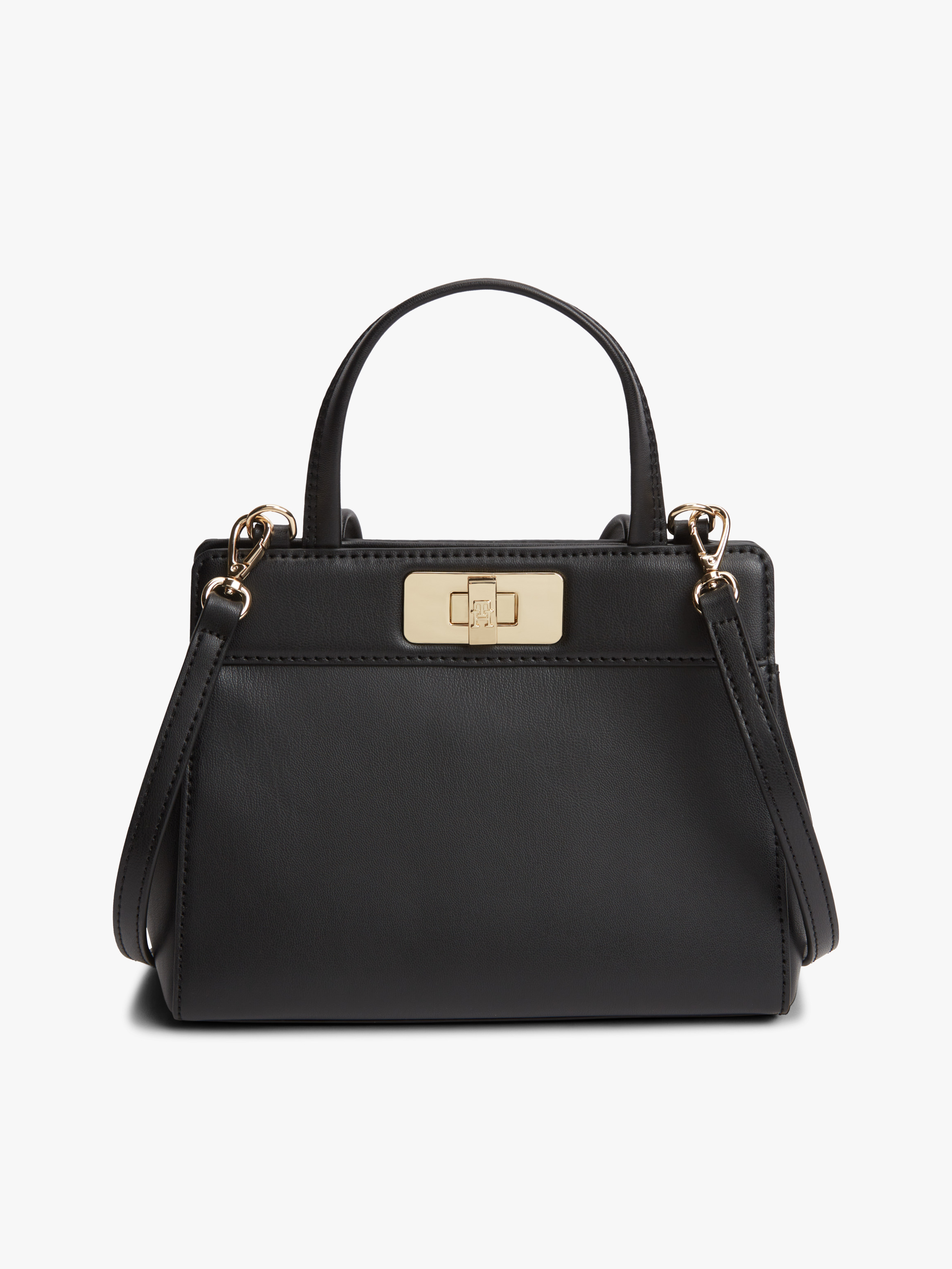 Modern Crossbody Satchel — Black
