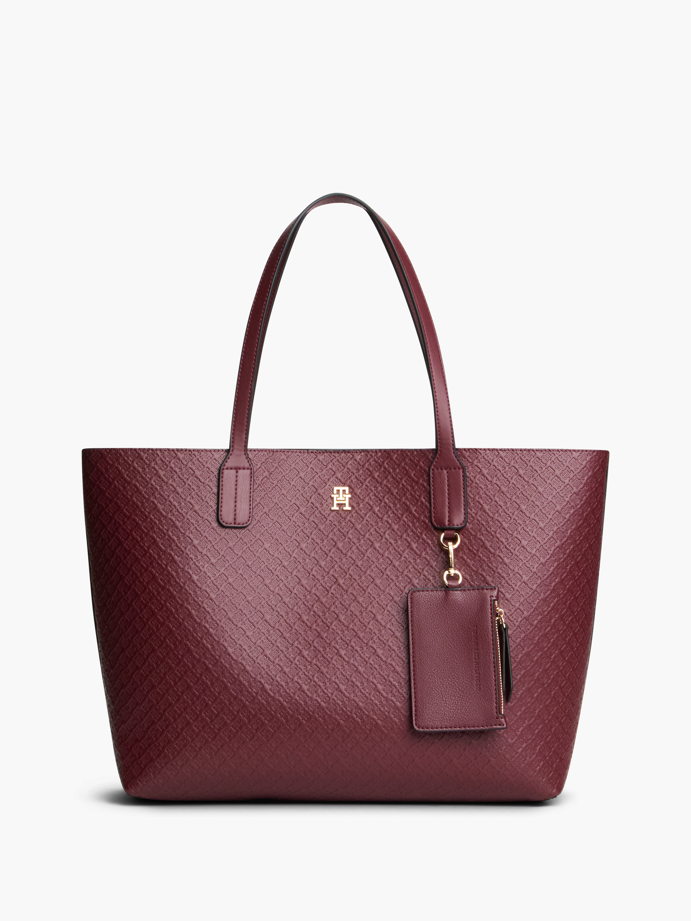 Hilfiger Icon Coin Purse Tote Bag — Maroon