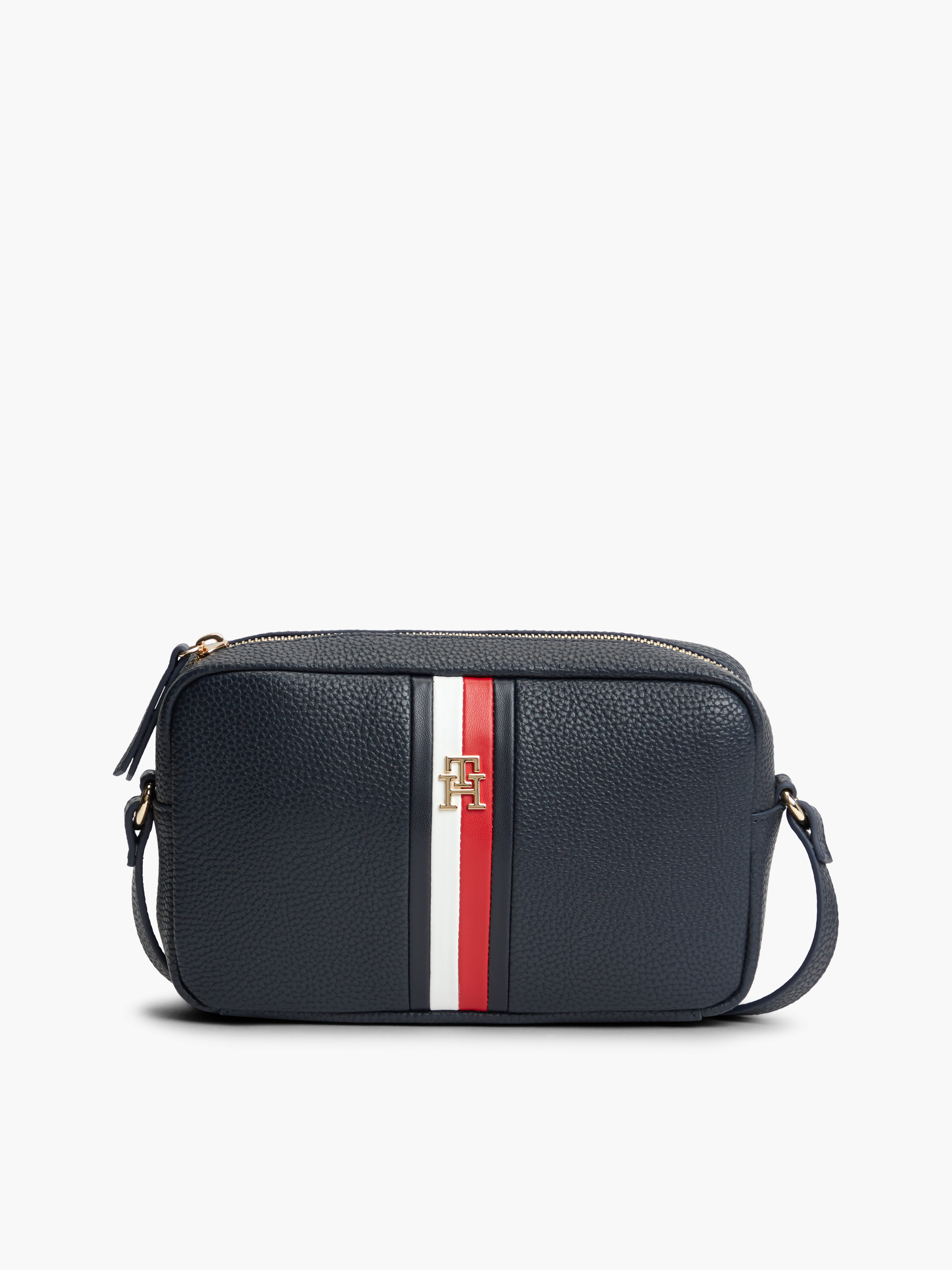 Essential Corporate Global Stripe Camera Bag — Navy