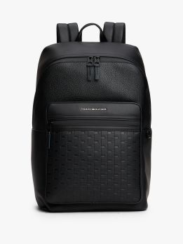 Modern Repeat Flag Mixed Texture Backpack