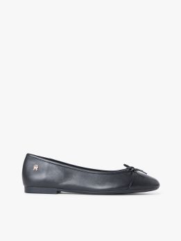 TH Monogram Leather Ballerinas