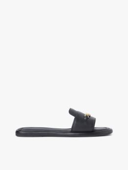 TH Monogram Horsebit Flat Leather Mules