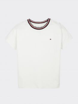 Essential Knit Signature Collar Cotton T-Shirt