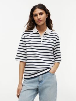 Relaxed Fit Interlock Knit Polo Shirt