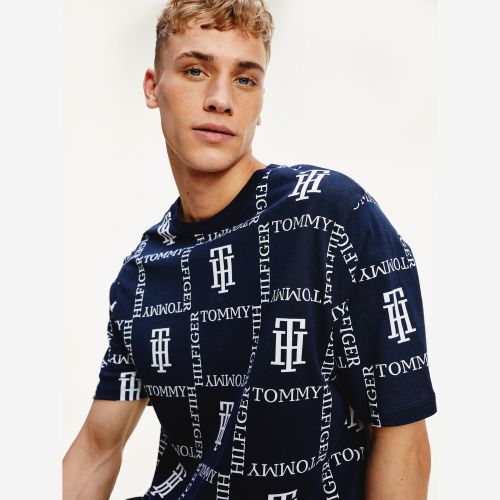 Logo Print Drop Shoulder T Shirt