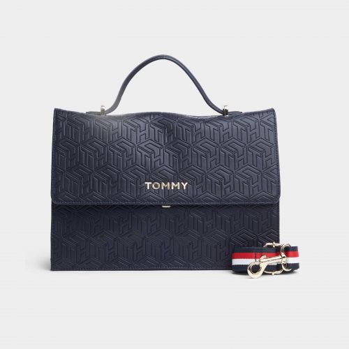 tommy hilfiger monogram satchel