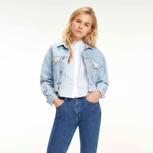 tommy hilfiger cropped denim jacket