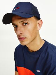 tommy jeans logo cap navy