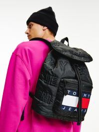 black puffer backpack