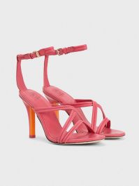 Crest High Heel Strap Leather Sandals