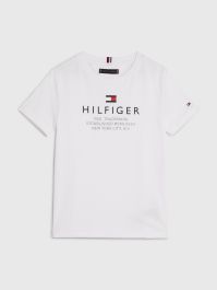 Tommy Hilfiger Kids' Signature Tape Logo T-Shirt Yellow in Dubai, UAE