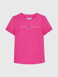 Buy Tommy Hilfiger Kids Girls Vinyl Brand Print Cotton T-Shirt