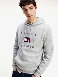 flag logo cotton blend hoody