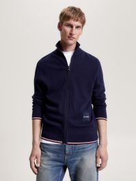 Buy Tommy Hilfiger Blue Global Stripe Monotype Half-zip Sweatshirt in  Organic Cotton for Men in Qatar