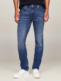 Denton Fitted Straight Faded Jeans | Tommy Hilfiger