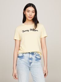 Yellow tommy hilfiger t shirt women's online