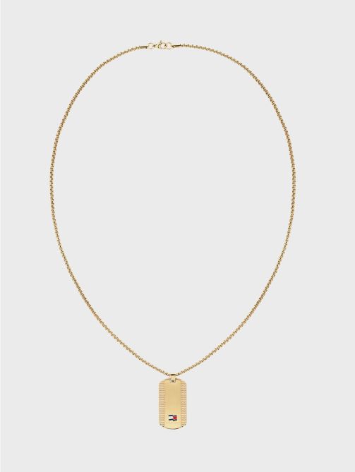 Gold-Plated Dog Tag Necklace