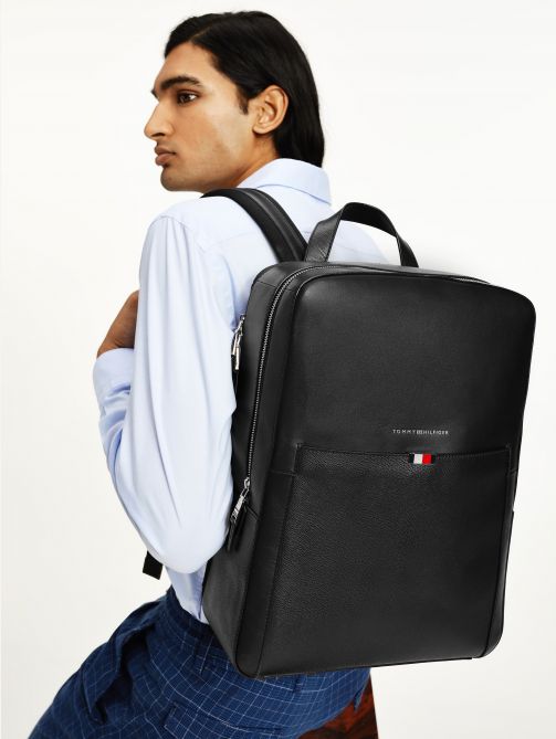 tommy leather backpack