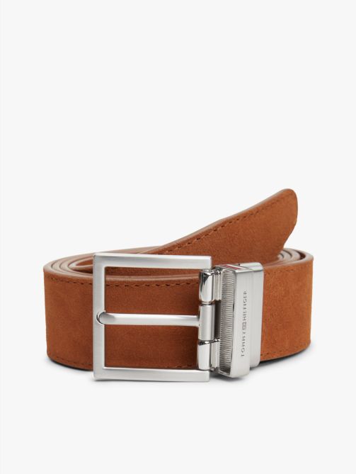 حزام جلدي قابل للعكس بإبزيم مربع