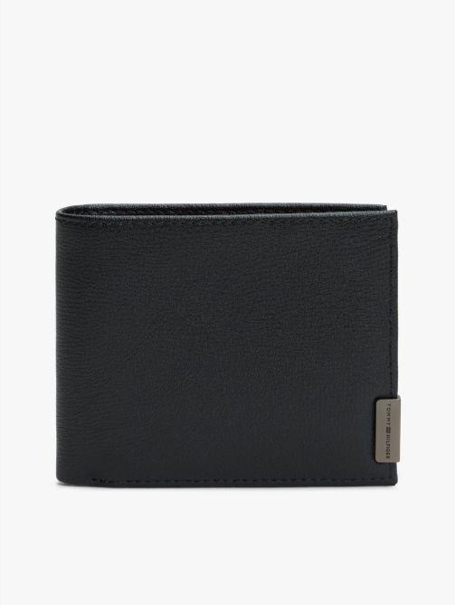 Logo Coin Pocket Bifold Leather Wallet