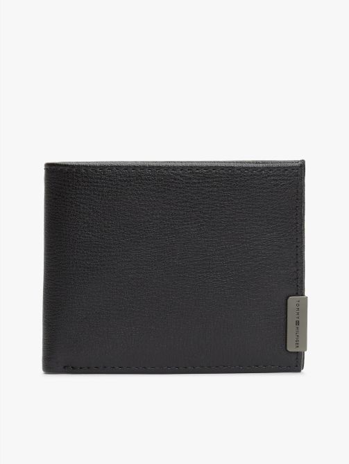 Logo Bifold Leather Credit Card Wallet