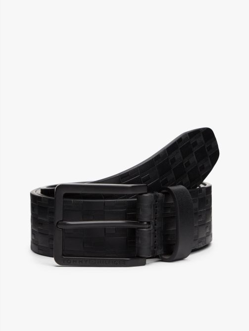 TH Flag Debossed Leather Belt