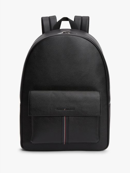 حقيبة ظهر مقببة بنقشة محببة مع جيب وغطاء